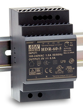 Источники питания на DIN-рейку 0-60 Вт серии HDR-60