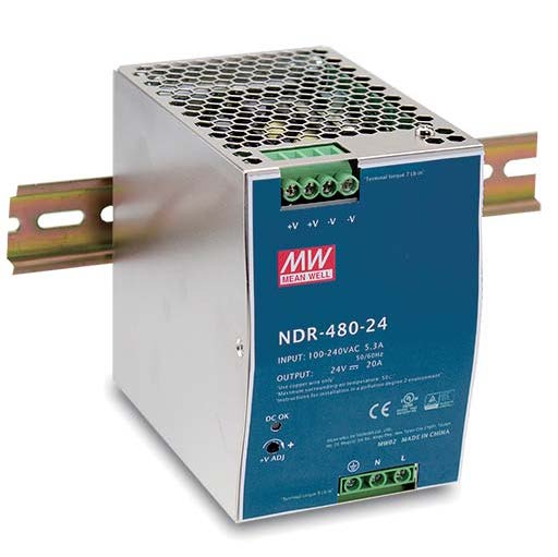 Источники питания на DIN-рейку более 240 Вт серии  NDR-480