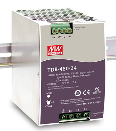 Источники питания на DIN-рейку более 240 Вт серии  TDR-480